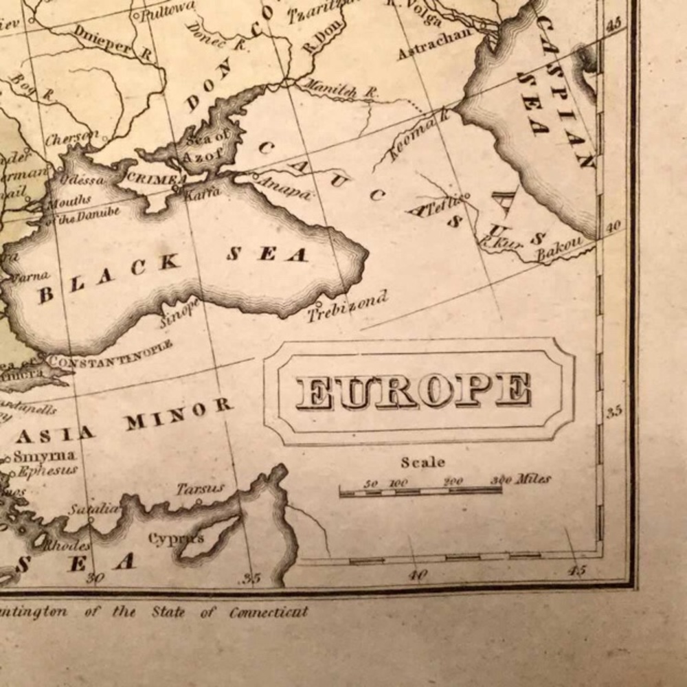 Antique Original Hand Colored Map - 1830 - Europe - Engraving - Picture 2 of 7